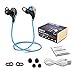 APEKX B2 Wireless Bluetooth Headphones, Lightweight Earbuds, Sports Headset, Running Jogging Gym Workout with Mic for iOS, Android, MP3 and More(Blue)