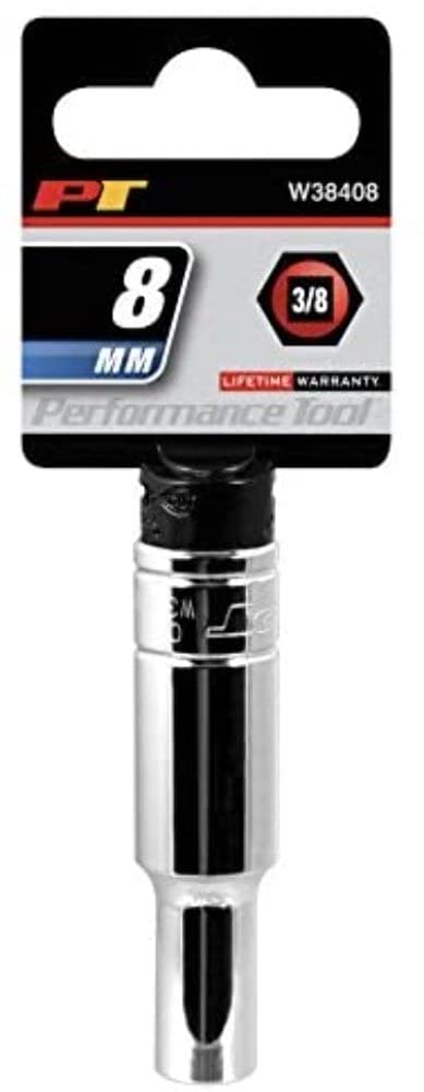 Performance Tool W38408 6-Point Socket, 3/8-Inch Drive, 8mm