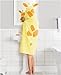 Childrens Hooded Bath Towel Yellow Giraffe 25 x 50 by Jumping Beans
