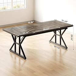 LITTLE TREE 70.8-Inch Large Executive Desk, Extra