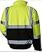 LM High Visibility Class III Reflective Waterproof Bomber Jacket W/Removable Hood