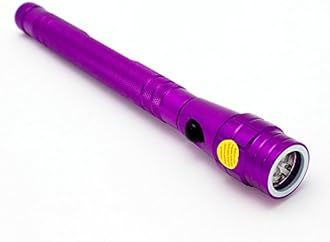 Light On Magnetic Telescopic Flashlight 3 in 1 Equipped with Magnet on Both Ends and 3 LED Lights Most Efficient Helping Hand Tool Expandable Adjustable Powerful Flexible Elegant Durable Bright Purple