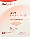 PolyMem Non-Adhesive Wound Dressing, Sterile, Foam, 4' X 4' Pad, 5044 (Box of 15)