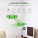 EACHINE UFO Flying Ball Drone for Kids, E111 Hand Operated Induction Levitation UFO Mini Drone Easy Play Indoor and Outdoor Scoot Hover Drone Helicopter Toy for Boys and Girls（2Pcs Batteries） (Green)