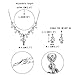 EVER FAITH Wedding Jewelry Set for Bride Bridesmaid Austrian Crystal Cluster Flower Leaf Party Necklace Earrings Sets Clear Silver-Tone