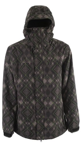 Grenade Rad Plaid Snowboard Jacket Gray Mens Sz XL