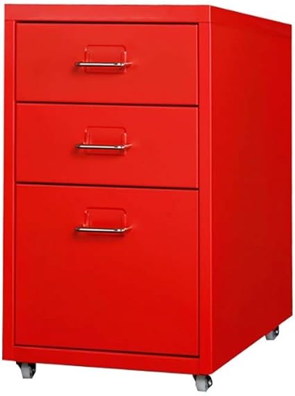 Rangement De Dossiers Classeur Mobile A 3 Tiroirs Amovible En Metal Remplissant Classeur Table De Chevet Bureau Documents Classeur Cabinet De Rangement Avec 4 Roulettes Color Red Amazon Fr Cuisine Maison