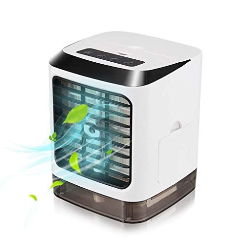 BHDYHM Air Conditioner Fan, USB Portable Mini Air Conditioner, Air Personal Space Cooler Small Desktop Fan Table Fan Mini Evaporative Circulator Cooler Humidifier Bladeless Quiet for Office, Dorm, Roo