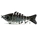 Apusale Fishing Bass Lure Multi Jointed Lifelike Trout Swimbait Hard Crankbait Treble Hooks