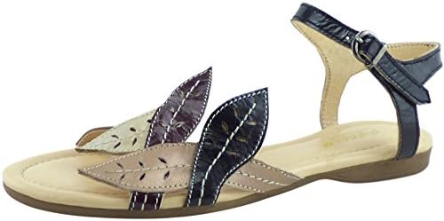 Green Casuals Women's Leather Shoes Sandals, Genuine Leather, ECOMARK Certified Leather, Gladiator Sandal Flat 6568 - 7 M US
