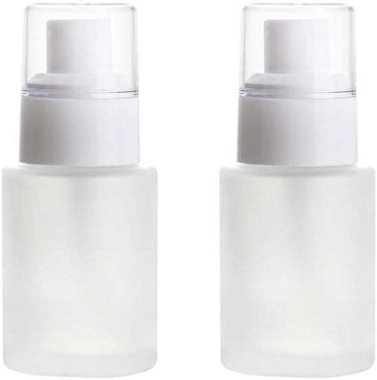 2Pcs 20ml 0.7oz Refillable Translucent Frosted Glass Fine Mist Spray Bottle Empty Perfume Sprayer Bottle Travel Toiletries Bottle Cosmetic Container Jar Vial for Travel and Aromatherapy.