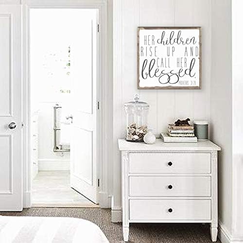 NicoleHu14 Her Children Rise Up And Call Her Blessed Proverbs 31 Proverbs 31 Sign Scripture Wood Sign Bible Verse Sign
