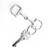 Horse D Ring snaffle Bit Key Chain Silver Plate