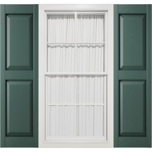 14 3/4"W x 77"H Mid-America Vinyl, TailorMade Two Equal Panels, Raised Panel Sh…