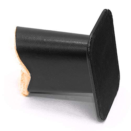 Merssavo Eyeglass Holder, PU Leather Glasses Stand Case, Plush Lined Protective Eyeglasses Case for Desks or Nightstands, Black - Thumbnail 3