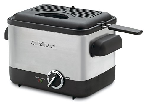 Cuisinart CDF-100 Compact 1.1-Liter Deep Fryer, Brushed Stainless Steel - Silver Cuisinart CDF-100 Compact 1.1-Liter Deep Fryer, Brushed Stainless Steel - Silver