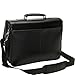 Kenneth Cole Reaction Genuine Leather Dual Compartment Flapover Business Portfolio, Black