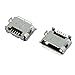 uxcell 10 Pcs USB Standard Micro Type B Female Port 5 Pin, Metal Mini Angle Dip Jack Solder Plug Connector Repair Replacement Parts for PCB Socket Smartphone Accessories