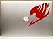 Fairy Tail Logo Red Sticker Decal Anime Cartoon Red Car Window Wall Macbook Notebook Laptop Sticker Decal