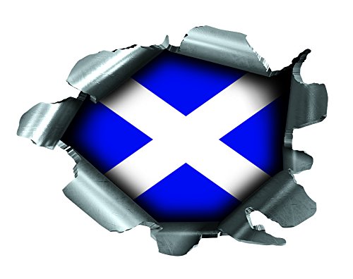 Speed Demons Pride Burst RIP Torn Tear Sticker Graphic SELF Adhesive for Any Surface Including LAPTOPS and Cars - Scotland Scottish Flag Football Rugby