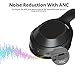 Langsdom Active Noise Cancelling Headphones Over Ear Bass Bluetooth Headset with Mic, Bluetooth 4.2 Wireless Headphones Comfortable Earpads, 38H Playtime for Travel Work TV PC Cellphone (Black)