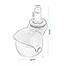 uxcell Swivel Hooded Ball Casters, 1.9 Inch Wheel, 7/16-inch Grip Ring Stem, 30Kg 66Lbs Load Capacity, 5 Pack