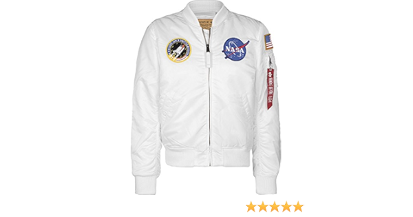 Alpha Industries Ma 1 Vf Nasa Blanco 3x Large Para Hombre Amazon Es Ropa Y Accesorios