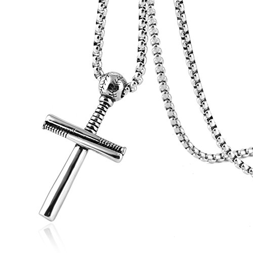 HZMAN Athletes Cross Necklace by Pendant Sports Stainless Steel