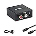 Audio Converter, Amanka Digital to Analog Audio Decoder with Digital Optical Toslink and Coaxial Inputs to Analog RCA and AUX 3.5mm (Headphone) Outputs Fiber Cable Included