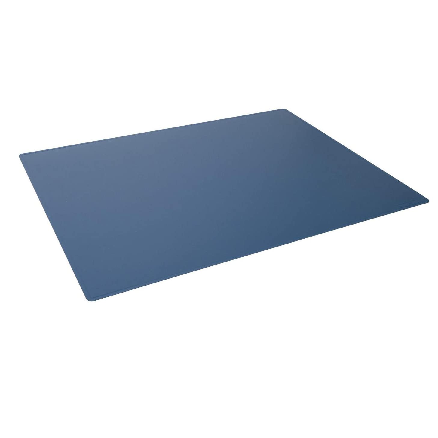 Durable Desk Mat with Contoured Edges 65 x 50cm, Non-Slip Back, Made from Polypropylene, Easy to Clean, Dark Blue
