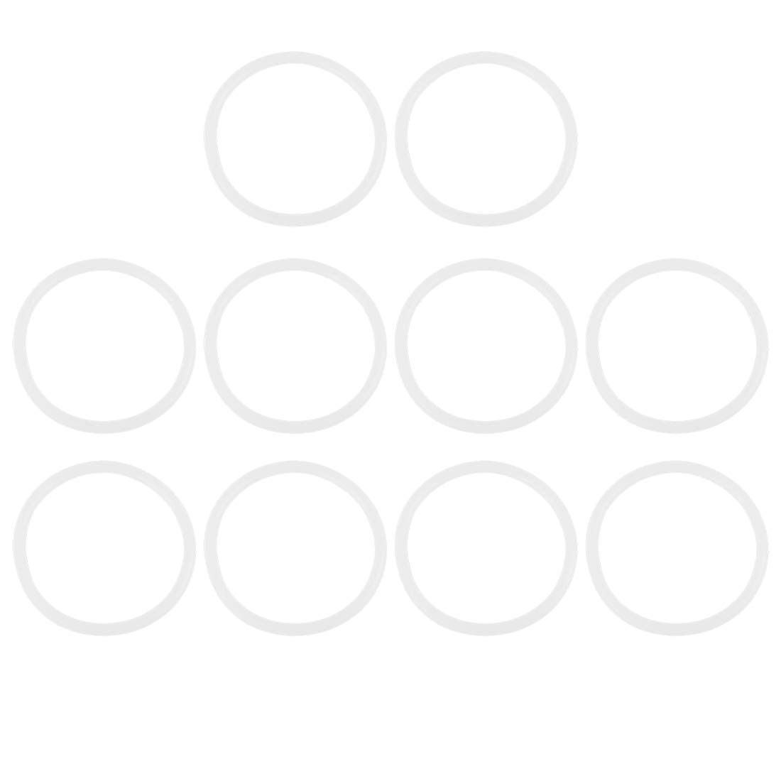 X AUTOHAUX Silicone O-Rings, 50mm OD 43mm ID 3.5mm Width VMQ Seal Gasket for Compressor Valves Pipe Repair, White, Pack of 10