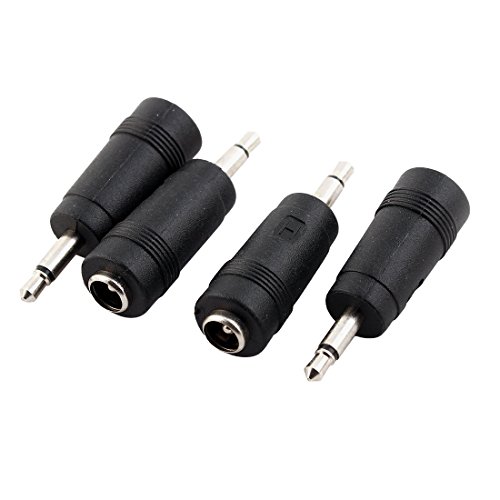 uxcell 3.5mm Male to 5.5mm x 2.1mm Female DC Power Adapter Connector Jack 4 Pcs
