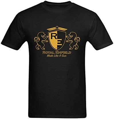 Zoey De Men's Royal Enfield RE Crazy Logo Art Design T-Shirt - Distinctive T Shirts US Size 2XL