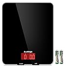 AccuWeight Digital Kitchen scale Multifunction Meat Food Scale with LCD Display for Baking Kitchen Cooking, 11lb Capacity by 0.1oz, Tempered Glass surface, Black