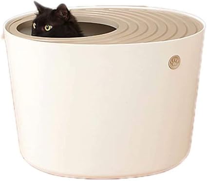 Yz Cat Litter Box Bac A Litiere De Type Escargot De Chat Entierement Ferme Anti Sortie Pour Chat 41 37cm Amazon Fr Cuisine Maison