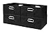 Niche Cubo Half-Size Foldable Fabric Storage Bins (Set of 4), Black