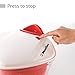 Mueller Large 5L Salad Spinner Vegetable Washer with Bowl, Anti-Wobble Tech, Lockable Colander Basket and Smart Lock Lid - Lettuce Washer and Dryer - Easy Water Drain System and Compact Storage