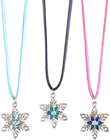 Snowflake Frozen Winter Necklace - 12 Pack - Winter Party Supplies, Goody Bags, Favors, Prizes, Easter Baskets, Treasure Box