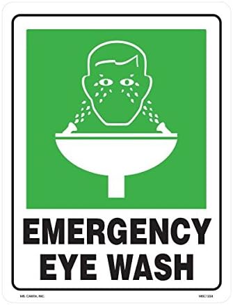 Emergency Eye Wash Styrene Sign
