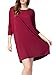 Elbow Sleeve Boat Neck Bamboo Blend Dress