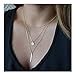 Zealmer Daycindy Multi-Layer Long Bar Necklace for Women, Golden