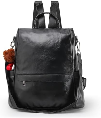 PU Leather Anti-theft Fashion Backpack Purse Ladies Satchel Shoulder Bag Amazon.com: CLUCI Backpack Purse for Women Black Leather  main image 4