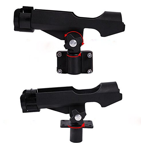 Bekith-2-Pack-Adjustable-Powerlock-Rod-Holder-with-Combo-Mount-Black-Finish