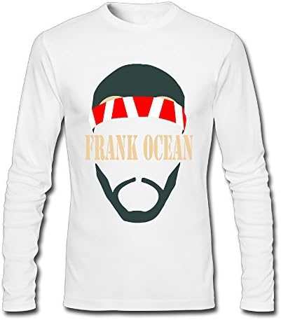Men's Frank Ocean 100% Cotton Long Sleeve T-Shirt White US Size S