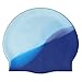 UKEE Silicone Swimming Cap 3D Silicone Design, Odorless, Non-Toxic, Silicone Elastic and Durable Swimming Cap For Adults and Men and Adults - Keep Hair Clean and Dry (Blue and color)