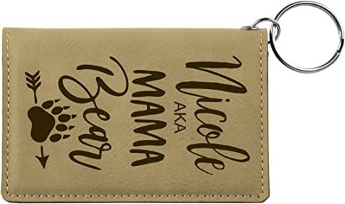 Mama Bear Personalized Keychain ID Wallet