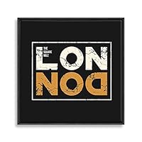 Framed Canvas Wall Art London and NYC Canvas Prints Home Artwork Decoration for Living Room,Bedroom - 16x16 inches