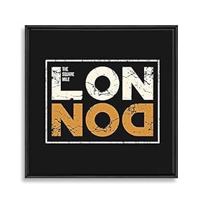 Framed Canvas Wall Art London and NYC Canvas Prints Home Artwork Decoration for Living Room,Bedroom - 16x16 inches