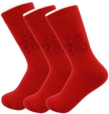 ViViKi Happiness socks Benming years red socks/Lovers socks 3 pairs 620 (25~27)
