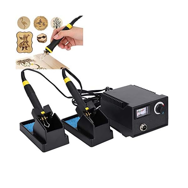 Pyrographie Maschine Tragbar Brandmal Kolben Set Brandmalerei Werkzeug Holz LÃ¶tkolben Set fÃ¼r Holz Leder Gravieren(EU-Stecker 220V) – Bild 4